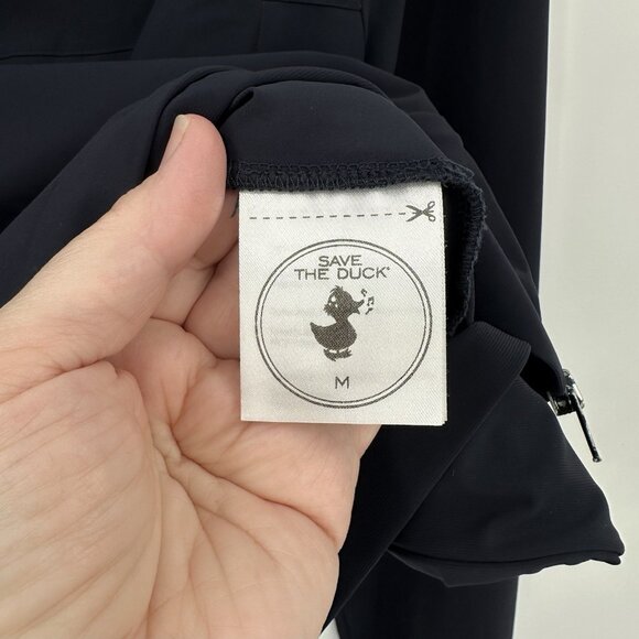 SAVE THE DUCK jacket coat windbreaker softshell lightweight zip up blue MEDIUM - Picture 10 of 11